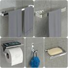 Kit Acessórios Para Banheiro Inox E Cromado 5 Peças Max