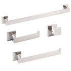 Kit Acessórios Para Banheiro Inox Premium Cromado 4 Peças - F