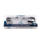 Kit Acessorios Para Banheiro Junior Cromado Cromado