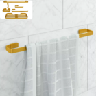 Kit Acessórios Para Banheiro Lavabo 6 Peças Alumínio-dourado