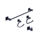 Kit Acessórios Para Banheiro Lavabo Preto 4 Peças Inox Fosco