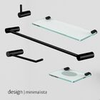 Kit Acessórios para Banheiro Orion Metal Preto Fosco Pratelei