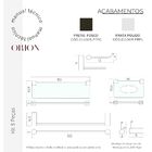 Kit Acessórios para Banheiro Orion Metal Preto Fosco Pratelei