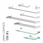 Kit Acessórios Para Banheiro Porta Shampoo Troia 5 Peças Prata