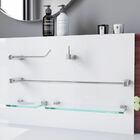 Kit Acessórios Para Banheiro Porta Shampoo Troia 5 Peças Prata