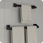 Kit Acessórios Para Banheiro Preto 4 Peças Master Slim Df