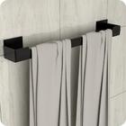 Kit Acessórios Para Banheiro Preto Adesivo 4pçs Elg