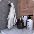 Kit Acessórios Para Banheiro Preto E Cromo Empire 5 Peças