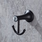 Kit Acessorios Para Banheiro Preto Fosco 4 Peças Diamante