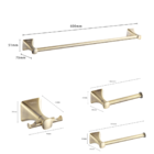 Kit Acessórios Para Banheiro Vintage Antigo Bronze Lavatório