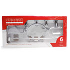 Kit Acessórios Parede 6 Plástico Unic Prata e Cristal