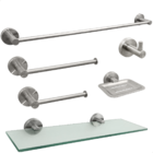 Kit Acessórios Porta Shampo Vidro Saboneteira Toalheiro 60cm