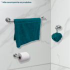 Kit Acessórios Porta Shampo Vidro Saboneteira Toalheiro 60cm