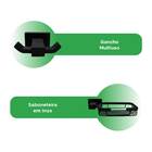 Kit Acessórios Quadrado Luxo Banheiro Inox 5 Peças Preto