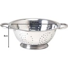 Kit Aço Inox 3 Peças Escorredor De Macarrão, Arroz E Saladeir