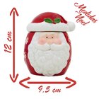 Kit Açucareiro E Leiteira Enfeite Natalino Papai Noel Cerâmic