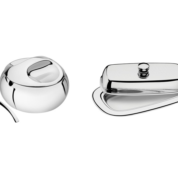 Kit Acucareiro E Manteigueira Retangular Aço Inox Tramontina