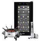 Kit Adega 18 Garrafas Com Kit Vinho E Panela Elétrica De Fond