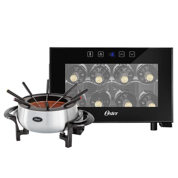 Kit Adega 8 Garrafas E Panela Elétrica De Fondue Oster 127v