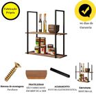 Kit Adega Com Espelho E Prateleira Aurora Demolição Preto