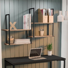 Kit Adega Mesa De Centro E Prateleira Industrial 60 Cm Boreal