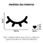 Kit Adesivo Decorativo De Parede Infantil Cílios E Coração -