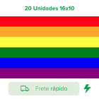 Kit Adesivos Bandeiras Orgulho Lgbt+ 20 Unidades 16x10 Carro