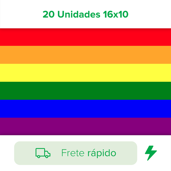 Kit Adesivos Bandeiras Orgulho Lgbt+ 20 Unidades 16x10 Carro