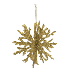 Kit Adorno De Natal Plástico Dourado Cromus 12,5x11cm 2 Unidades