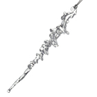 Kit Adorno De Natal Plástico Incolor Cromus 12,5x2cm 4 Unidades