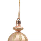 Kit Adorno De Natal Plástico Dourado Cromus 16x20,5cm 4 Unidades