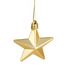 Kit Adorno De Natal Plástico Dourado Cromus 6x6,5cm 12 Unidades