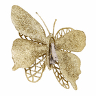 Kit Adorno De Natal Plástico e Metal Dourado Cromus 8,5x9,5cm 3 Unidades