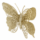 Kit Adorno De Natal Plástico e Metal Dourado Cromus 8,5x9,5cm 3 Unidades