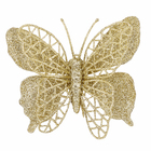 Kit Adorno De Natal Plástico e Metal Dourado Cromus 8,5x9,5cm 3 Unidades