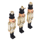 Kit Adorno Soldado de Chumbo para Árvore Plástico Vermelho e Branco 10x10cm Cromus