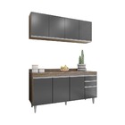 Kit Aéreo Lavinia E Balcão Lorena 160cm S/ Tampo Freijó Com G