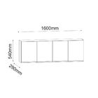 Kit Aéreo Lavinia E Balcão Lorena 160cm S/ Tampo Freijó Com G