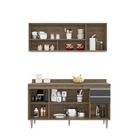 Kit Aéreo Maya E Balcão Ayla 150cm S/ Tampo Freijó Com Grafit