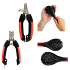 Kit Alicate Cortador De Unha E Escova Dupla Para Pets