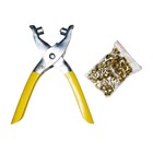 Kit Alicate Fixador Para Pregar Ilhós + 100 Ilhoses - Aço For