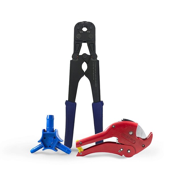 Kit Alicate Prensa Tubo Pex 16/20 E 26mm+ Tesoura+escareador