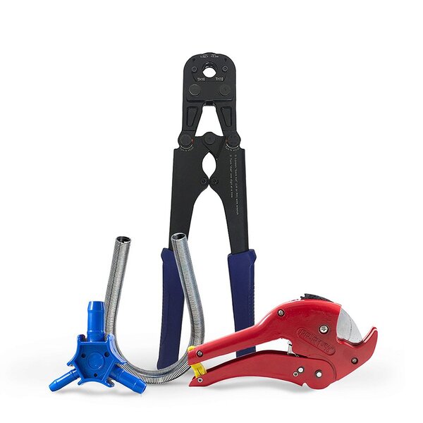 Kit Alicate Prensa Tubo Pex 16mm+tesoura+escareador+mola16mm