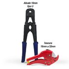 Kit Alicate Tubo Pex 16mm Tipo U + Tesoura + Escareador