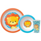 Kit Alimentação Prato Bowl Copo Infantil Bebe Divertido Anima