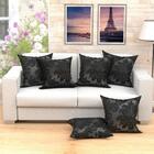 Kit Almofada 2 Unidades 60cm X 60cm Preta Medalhão 60cm X 60c