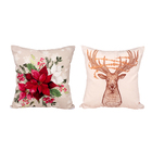 Kit Almofada 2 Unidades Natal Estampada Decorativa 40cm X 40c