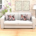 Kit Almofada Bege Estampada Franci 45cm X 45cm 4 Unidades Com