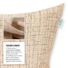 Kit Almofada De Linho Palha Lisa 45cm X 45cm Com Enchimento D