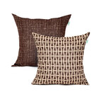 Kit Almofada De Linho Tabaco Lisa 45cm X 45cm Com Enchimento